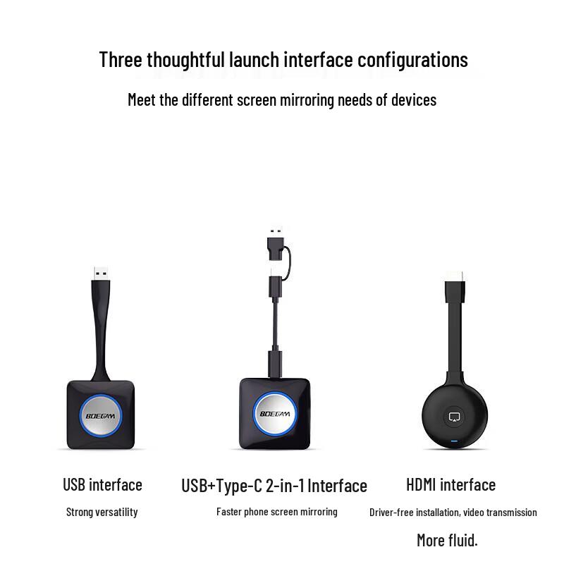BOEGAM RS001 Wireless Screen Mirroring Adapter (CN version)
