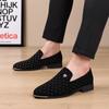 Heiß verkaufte Herren-Slipper Schwarz Frühling Slip-on Wildleder Herren Business-Schuhe Designer Elegante Kleiderschuhe für Herren Zapatos Hombre