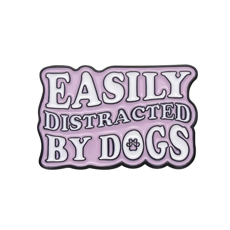 Dog Animal Whimsical Brooch Collection Colorful Engaging Lettered Cartoon Accessories