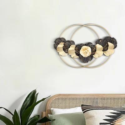 Σιδερένια Μεταλλική Διακόσμηση Τοίχου Ευρωπαϊκού Στυλ - Διπλή στρογγυλή σιδερένια κρεμάστρα τοίχου. Ένα γοητευτικό μενταγιόν διακόσμησης σαλονιού για το σπίτι.