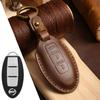Genuine Leather Handmade Car Key Cover for Nissan