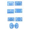 7x Paint Stencil Reusable Makeup Soft Painting Template Plastic