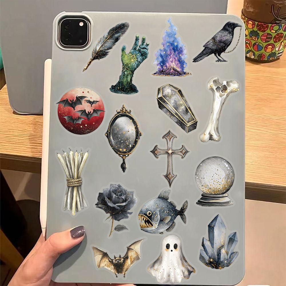 50PCS Retro Watercolor Fun Stickers DIY Manual Notebook Water Cup Skateboard Waterproof Stickers