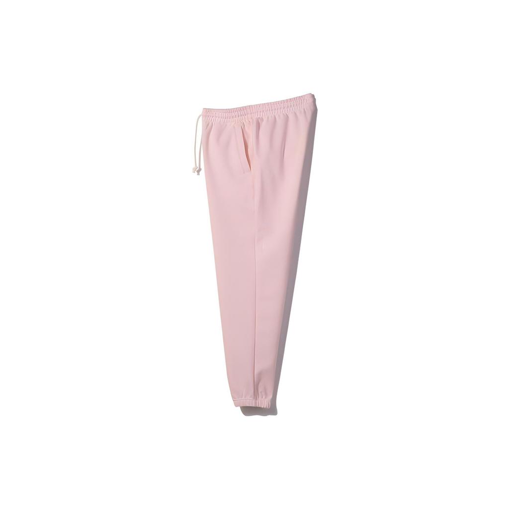 New Era Solid Color Drawstring Knit Sports Pants Women bottoms Pink 13546519