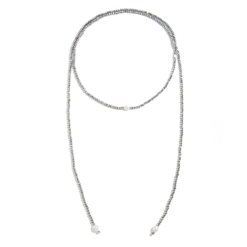 Vintage Bead Long Necklace Neckwear with Cool Minimalist Accent for Casual and Formal Wear Comfortable Lightweight