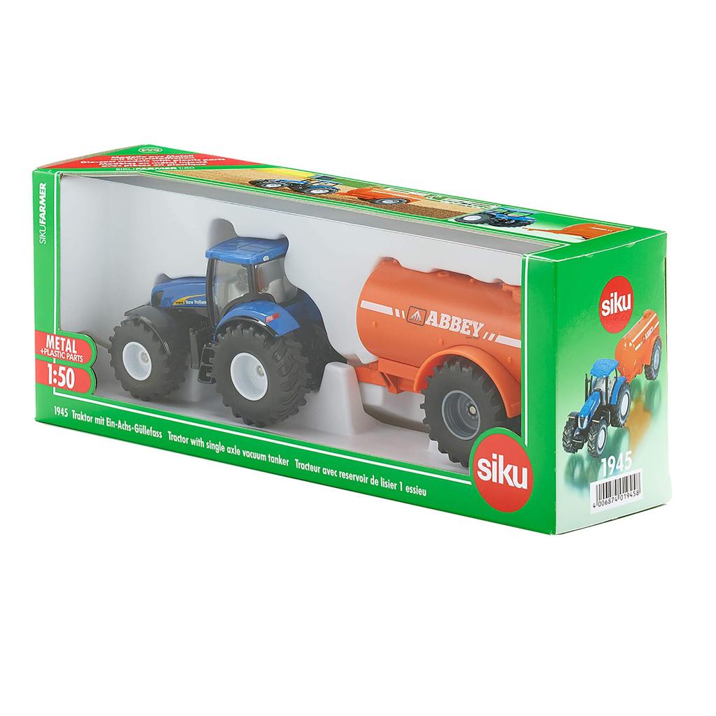 SIKU Scale New Holland Tractor with Vacuum Tanker 1/50 (SK1945)