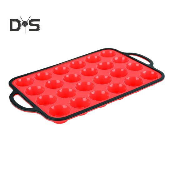 Silicone Cake Mold Non-Stick 24 Cupcake Pan BPA Free Muffin Tray Oven Safe Cupcake Baking Pan Easy Release Kitchen Gadget