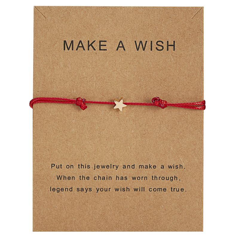 

10 * 7.5 cm ing card sticker Star Charm Bracelet adjustable fabric bracelet fashion jewelry gift, ladies, men, children червоний