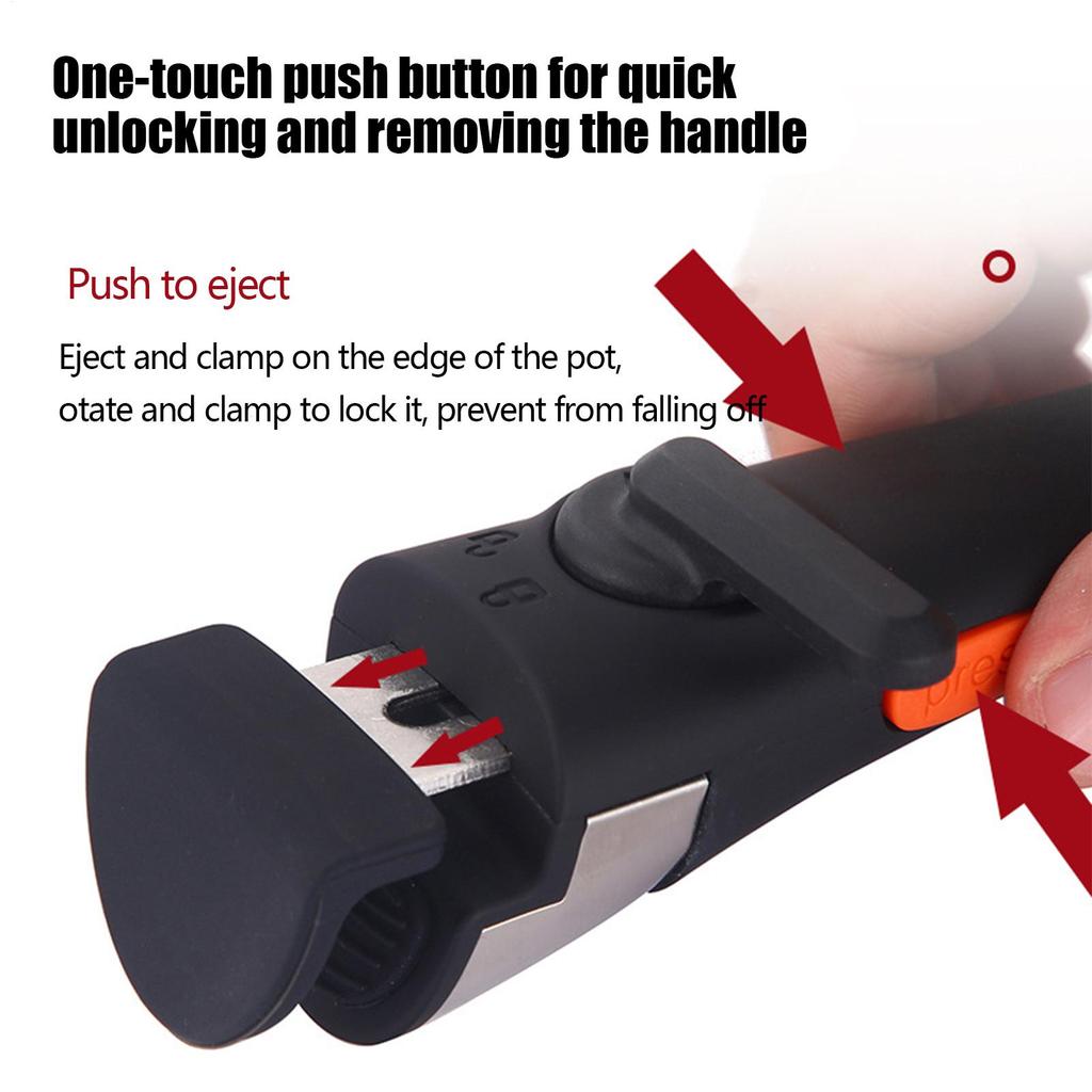 Replacement Handles for Pots and Pans Ergonomic Anti-Scalding Comfortable Grip Removable Pot Handle for Cookware Camping Outdoor