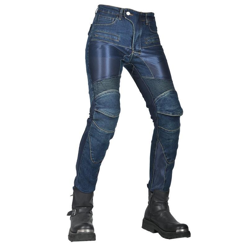 Womens Mesh Motorcycle Riding Pants With Protective Padding Breathable Biker Jeans JES-4