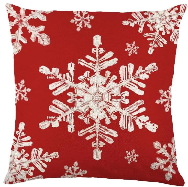

45cm Red Christmas Cushion Cover Pillowcase 2025 Christmas Decorations for Home Xmas New Year Christmas Decor 16x16Inch