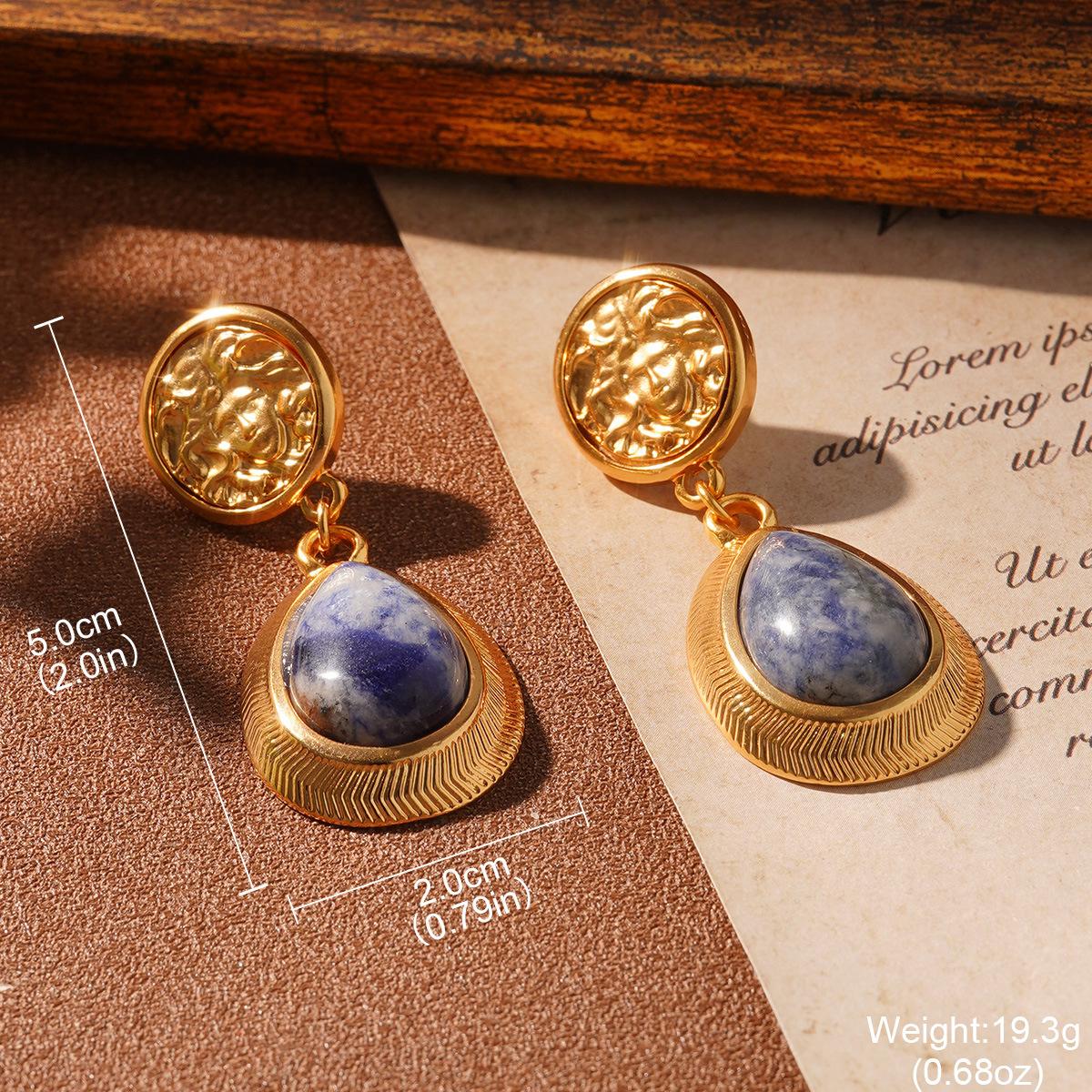 

Court style medieval vintage new fashion water drop pearl earrings niche design light luxury stud earrings