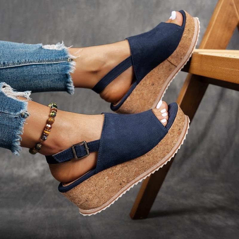 Fashion Women's Platform Sandals Summer Open Toed Wedge Sandals Sexy Leopard Print Design Sandal Women Casual Sandals Sandalias De Mujer