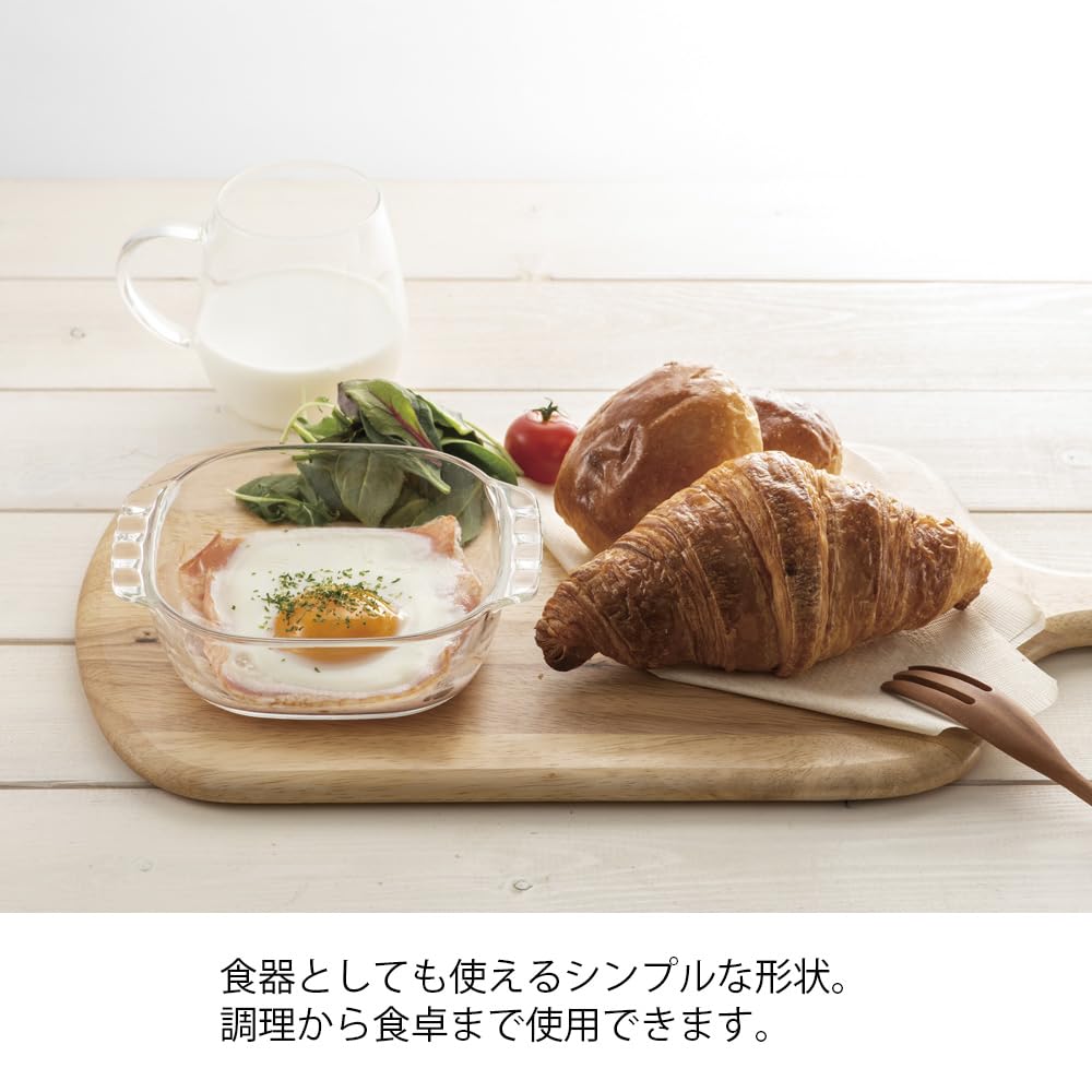 HARIO Made In Japan Glass Toaster Dish 400ml BUONO Kitchen Clear Heat-resistant HTZ-40-BK