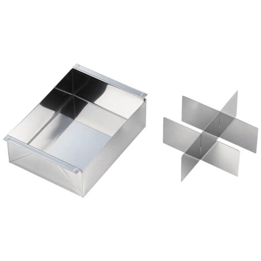 

Tiger Crown Jelly Mold, Silver, 139 x 109 x 48mm, 18-8 Stainless Steel, Small, 700ml, with Dividers, 1543