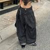 Herbst Retro Gestreifte Weite Jeans - Street Style Lockerer Schnitt