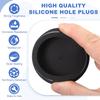 uxcell 6-Piece T-Shaped Silicone Plugs, 52mm2.05" Diameter, Elastic Waterproof Silicone Plugs, Reusable Bottle Stopper Sealing Round Hole Plugs, Black