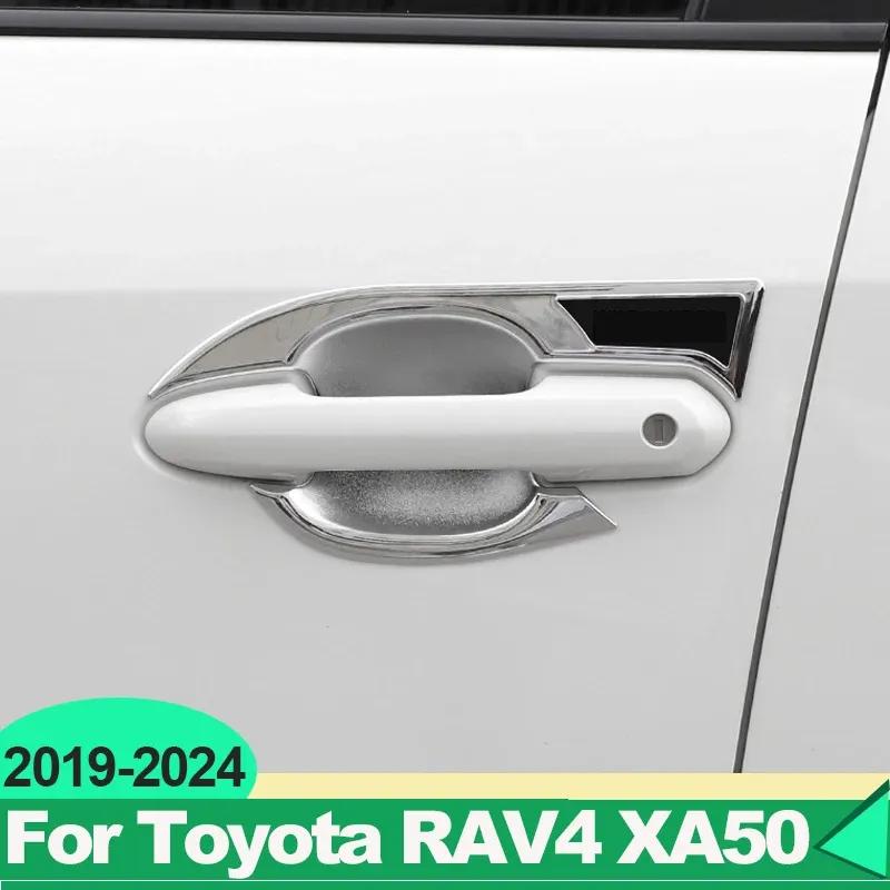 For Toyota RAV4 XA50      2024 RAV 4 Hybrid Car Door Handle Outer Bowls Cap Protective Trim Decoration Cover
