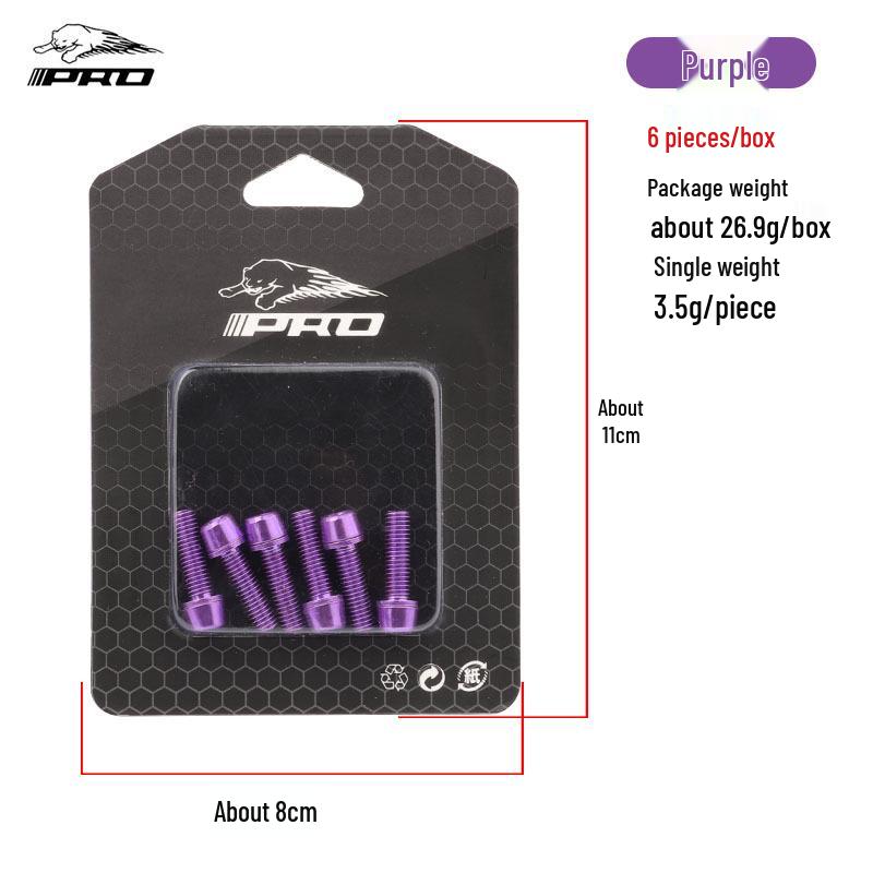 

Taiwan PRO M5*18mm Colorful Titanium Alloy Bicycle Stem Screws