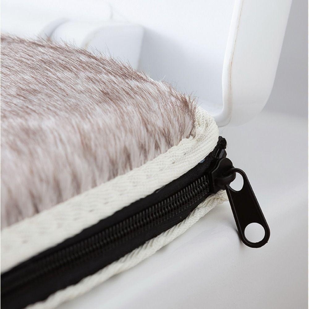 Thickened Toilet Seat Cover Warm Washable Toilet Lid Cushion Zipper Design with Handle Closestool Cover Pads Household Supplies