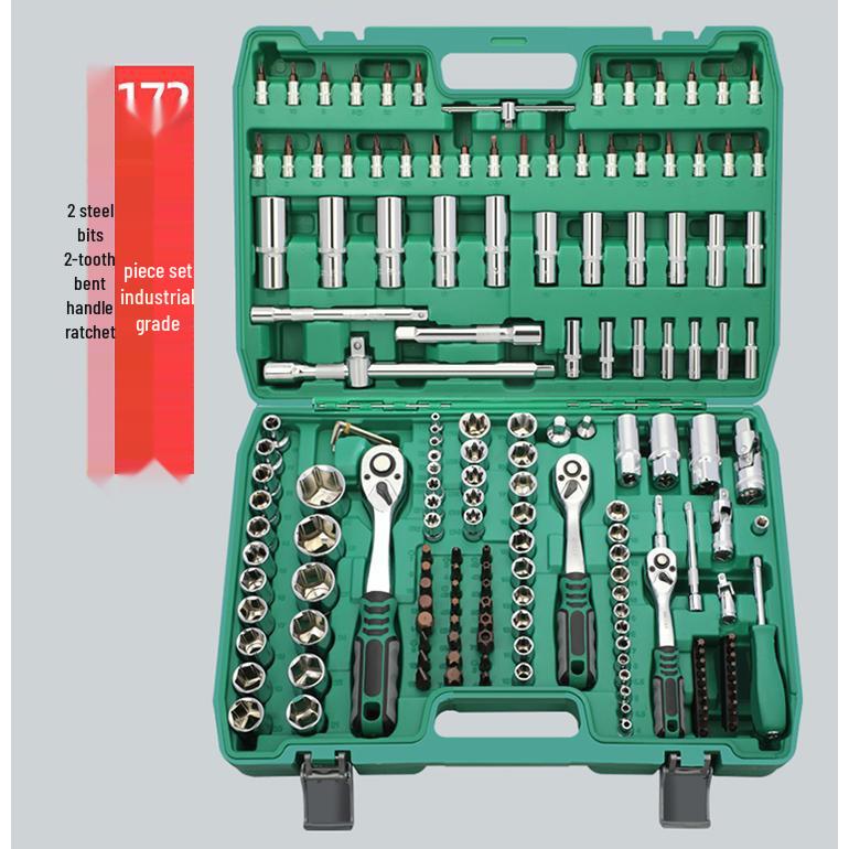 4S Car Repair Tool Set: Socket Wrench Ratchet & Small Tool Box