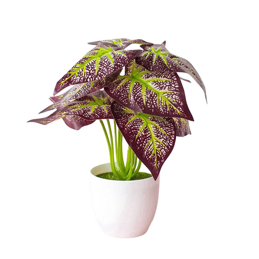 Yellow Potted Plant Brown Fake Plant Flowers Floral Décor
