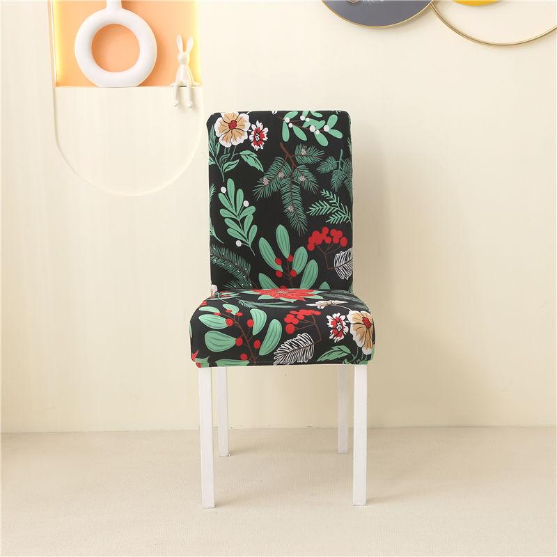 Elastic four seasons printed chair cover universal simple universal home hotel chair cover stool backrest one-piece seat