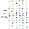 Iridescent Glitter Mixed Star Paper Garland Banner Décor 40 Feet Mixed Little and Large Twinkle Star Hanging Bunting Banner Backdrop for Wedding