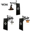 Indoor Hanging Lantern Halloween Library Lantern, Gothic Decorative Bookshelf Lamp, Vintage LED Style Accent Book Nook Light for Bookworms,