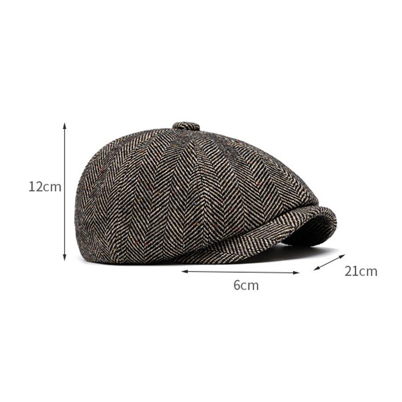 Men's Newsboy Cap British Vintage Beret Forward Cap