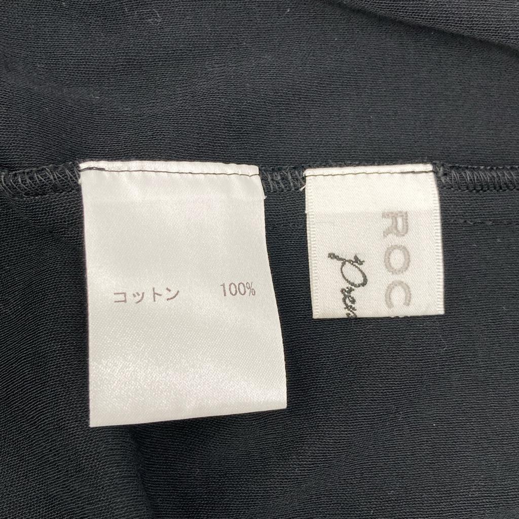 ROCHAS Black cotton high gauge knit top cardigan 0401528 tops 9 blackUsed