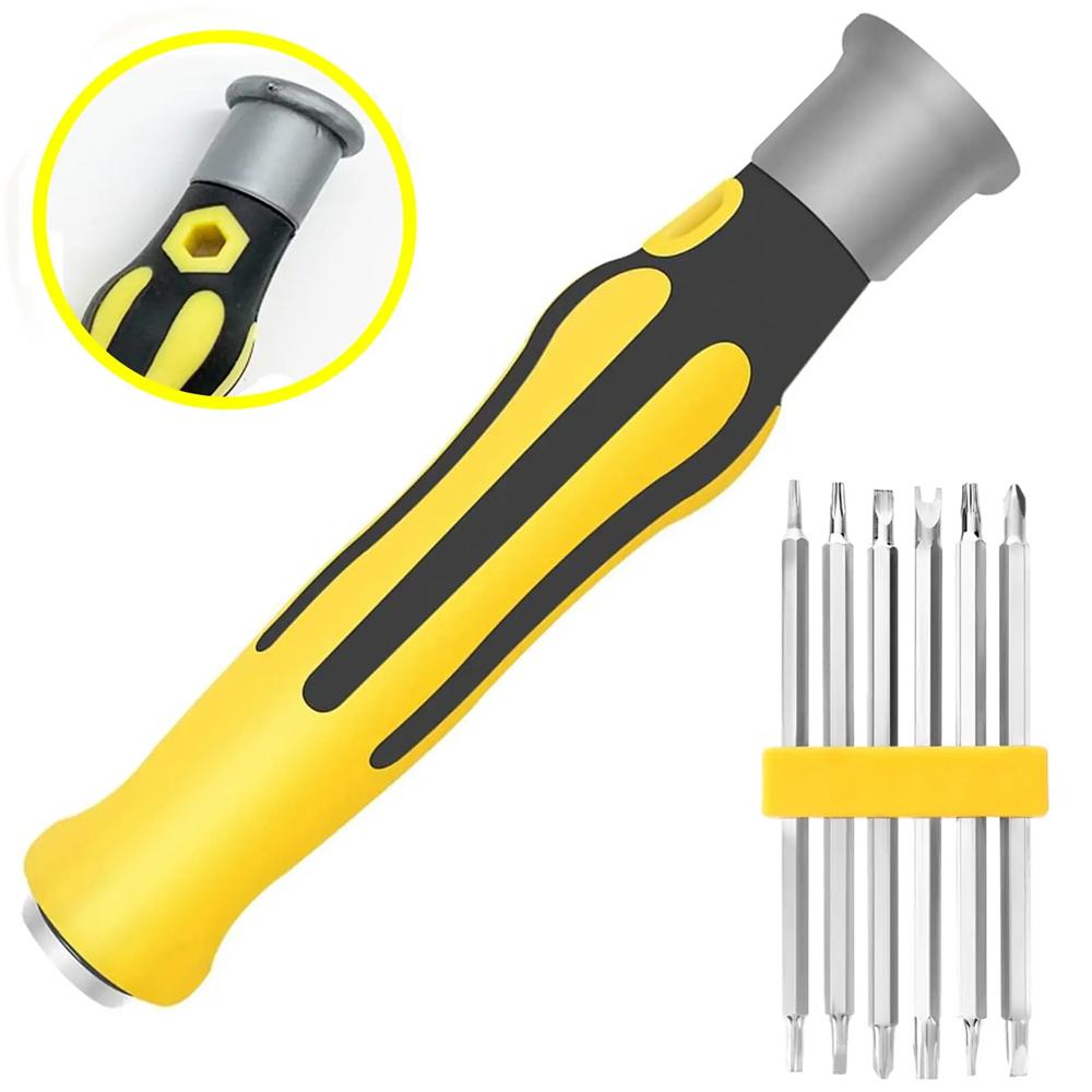 12 in 1 Screwdriver Set Multifunctional Cross Flat Shaped Screwdriver Head Precision Handheld Maintenance Tool