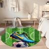 Runder Fußballteppich Geeignet für Schlafsaal Flur Wohnzimmer Außenbereich Rutschfester Runder Teppich Büros Dekorieren Perfektes Geschenk für Frauen Männer