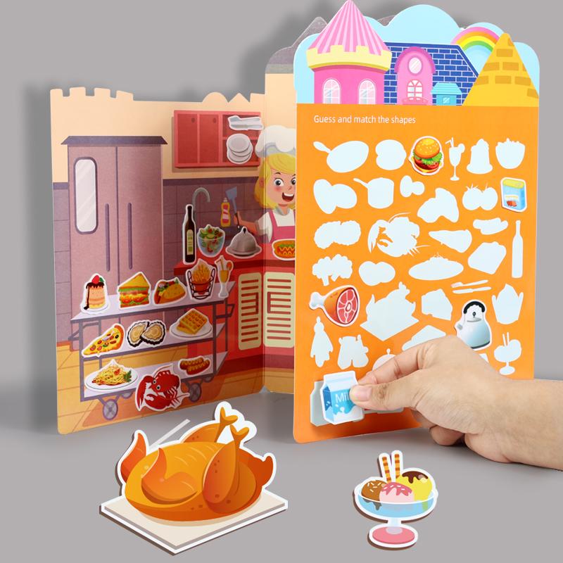 Reusable New Sticker Book For Kids - Cartoon Animal Vehicle Themed Busy Toy Gift For Boys Girls Educational Fun