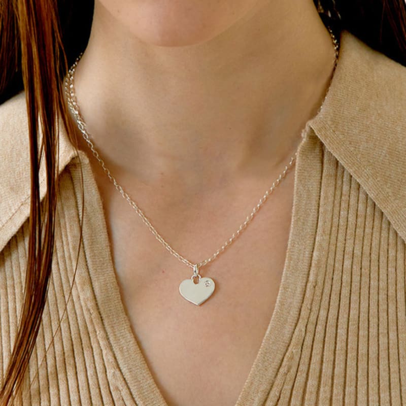 

fINE HABIT Love Diamond Necklace_ Natural Silver Natural Silver 45cm