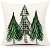 Christmas Pillow Cover Linen Printed Home Sofa Cushion Cover Living Room Bedroom Pillow Cover