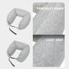 Neck Pillow Neck Support Breathable Stuffable U-Shaped Pillow With Hidden Zipper Adjustable Drawstring Neck Pillow For Travel