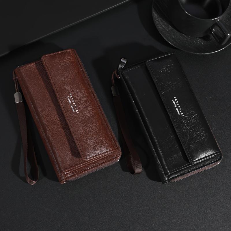 Premium Women's Wallet with Double-Layer Zipper & Card Holder Snap Closure, Wrist Strap Included, Perfect for Business & Everyday Use