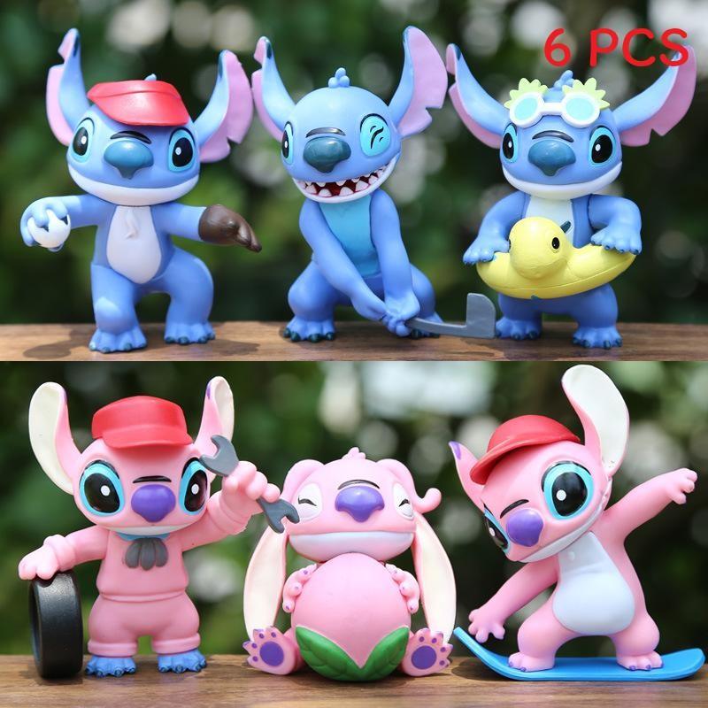 

Lilostitch Cartoon Action Figure Model Doll Desktop Ornaments Decorations