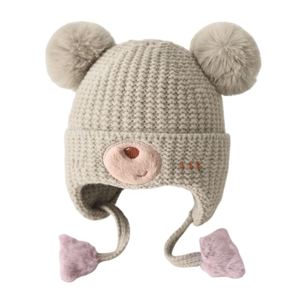 Warm Material Baby Hat Cute Design Ear Protection Hat Children's Woolen Hat  Autumn Season