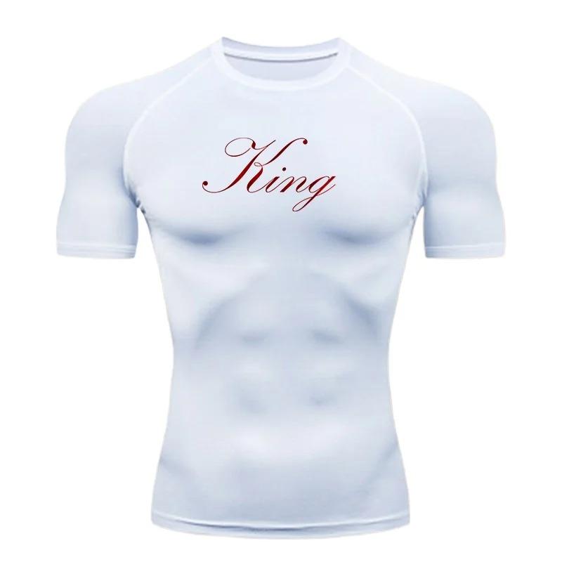 Compression T-Shirts for Men Gym Workout Running Comfortable Summer Athletic Quick Dry Tees Tops Short Sleeve Rash Sweat Absorbing