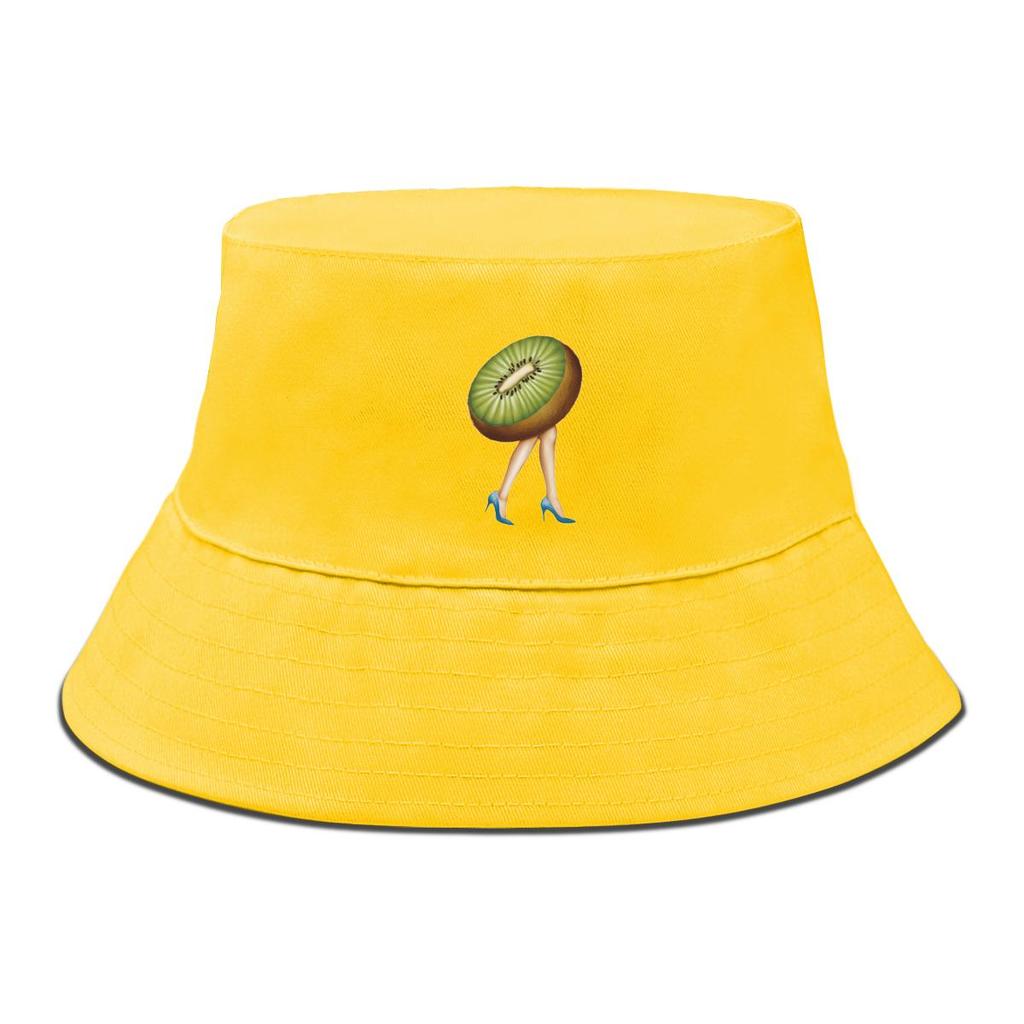 Kiwi Fruit High Heels Print Bucket Hat , Fruit Men's Cap Simple Hip Hop Summer Basin Hat