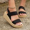 2026Dames Slingback Sleehak Sandalen Buiten Zomer Lichtgewicht Slippers Effen Kleur Dikke Zool Dames Pantoffel Vrouwen Romeinse Sandalen