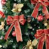 23CM Christmas Decoration Ribbon Bows Hanging Christmas Tree Pendant Ornament for Home Decor DIY New Year 2026 Gifts Accessories