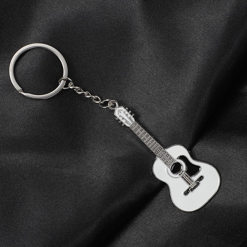 

QIANBEI 2023 Men Women Classic Alloy Guitar Keychain Charms Jewelry Hot