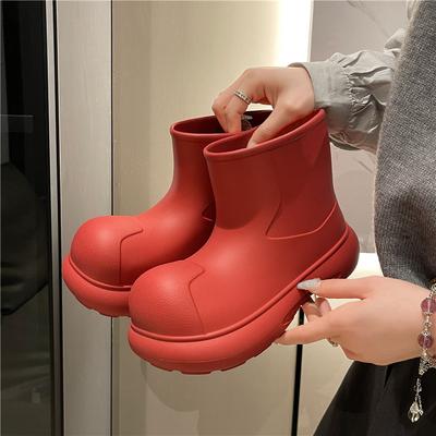 Damen Niedliche Clownsschuhe Outdoor Dicke Sohle Wasserdicht Rutschfest Regenstiefel