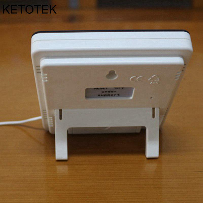 LCD Digital Thermometer Hygrometer Wetterstation Home Indoor Outdoor C/F Temperatur Feuchtigkeitsmesser Mit Wecker
