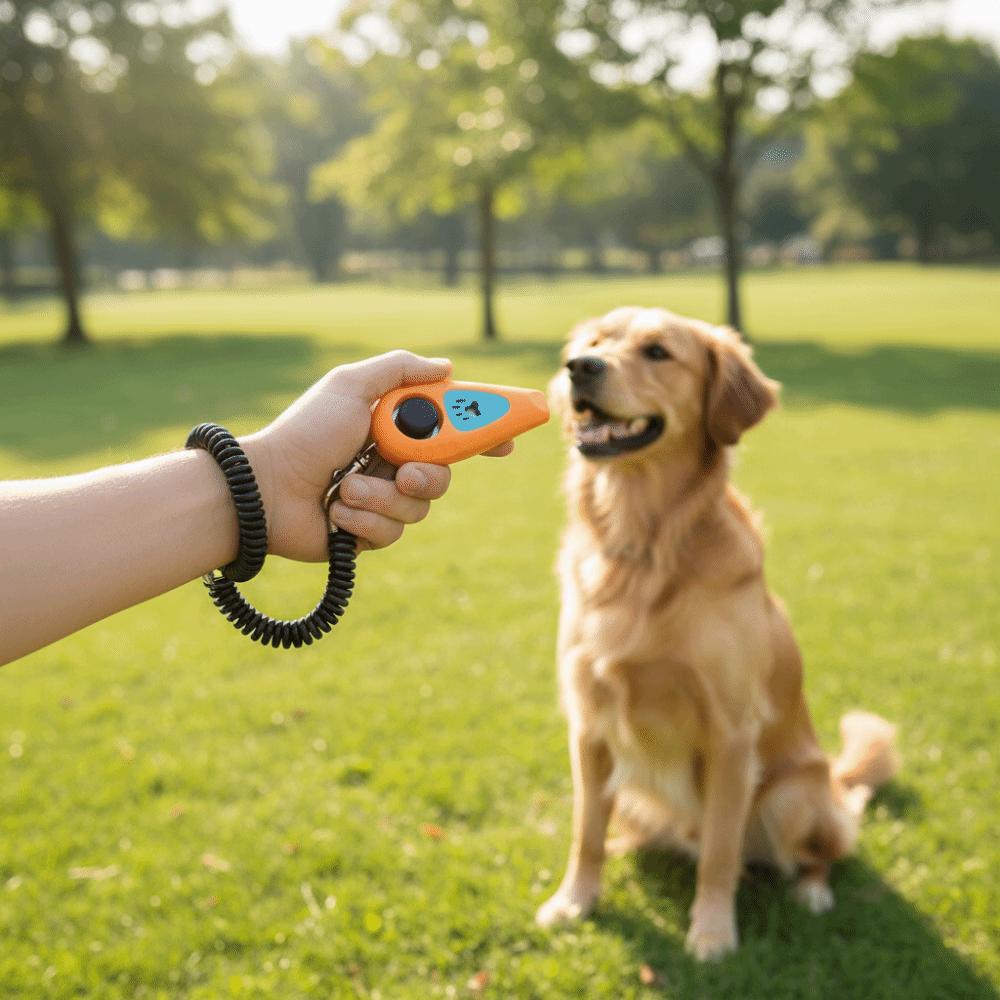 2 in 1 Pet Training Clicker Portable Dog Training Whistle Whistle Clicker  for Cats and Dogs