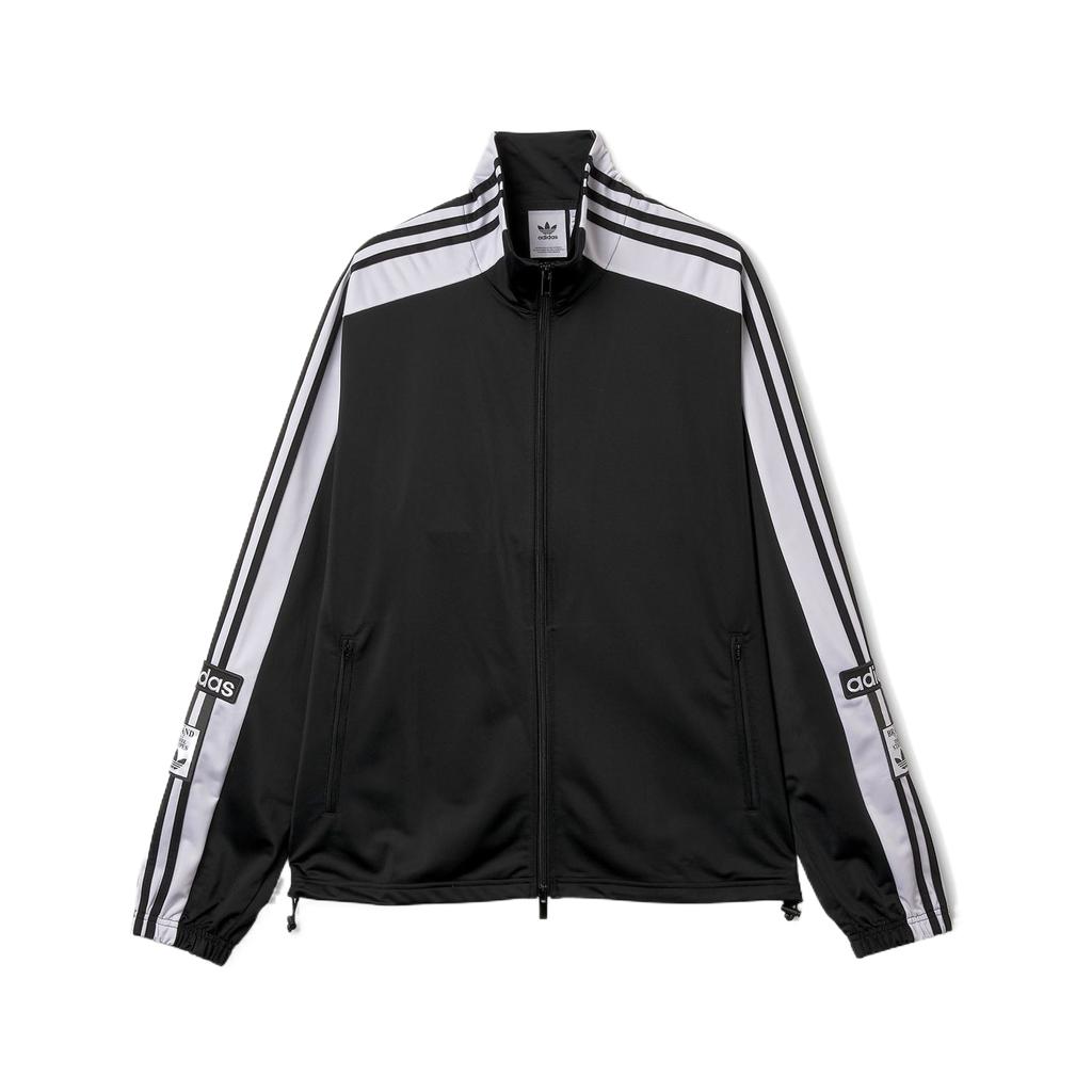 adidas Originals Adilenium 2 Megabreak Color Block Casual Comfortable Long Sleeve Retro Sports Stand Collar Jacket Men Jackets Black JN0810