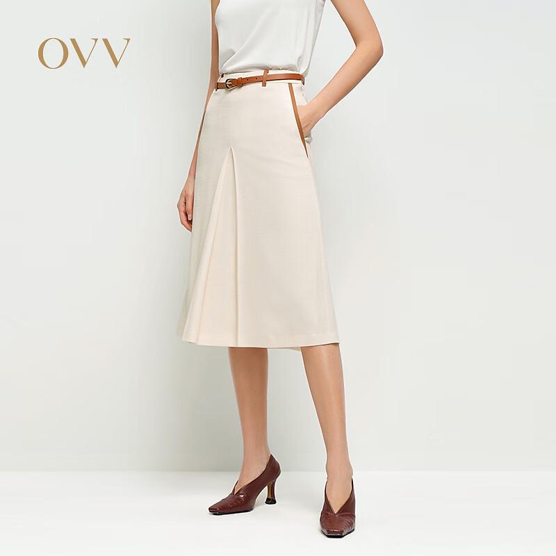 OVV Women s Triacetate Slit Straight Midi Skirt L